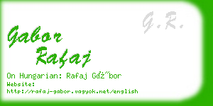 gabor rafaj business card